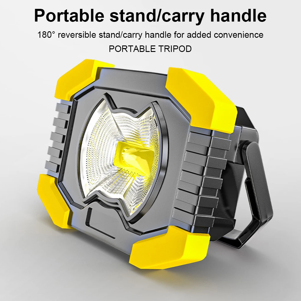 

Flood Light Outdoor USB Solar Portable COB LED IP65 Camping Searchlight Adjustable 200-300lm Lamp Spotlight Power Bank