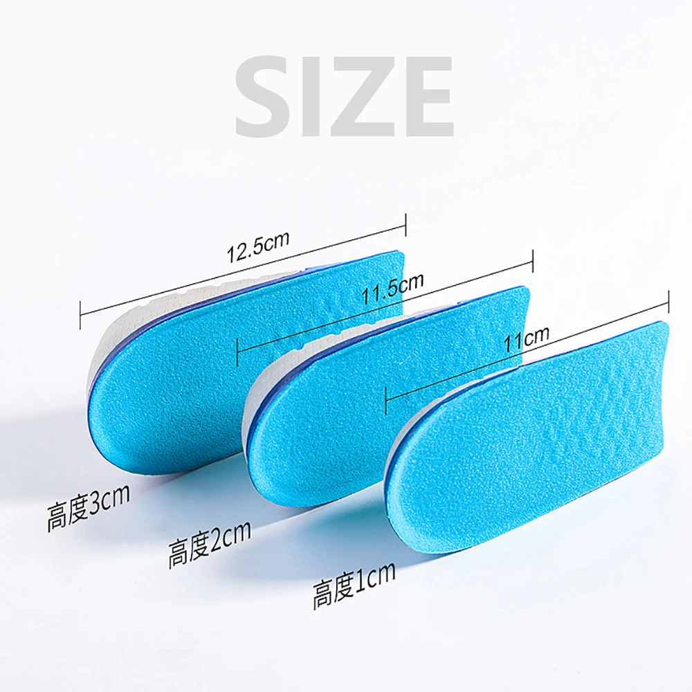 NOIPACE Silicone Gel Heel Cups Height Increase Insoles Elevator Shoes Pads Women Men Growing Insole Half Non-Slip Sole For Foot