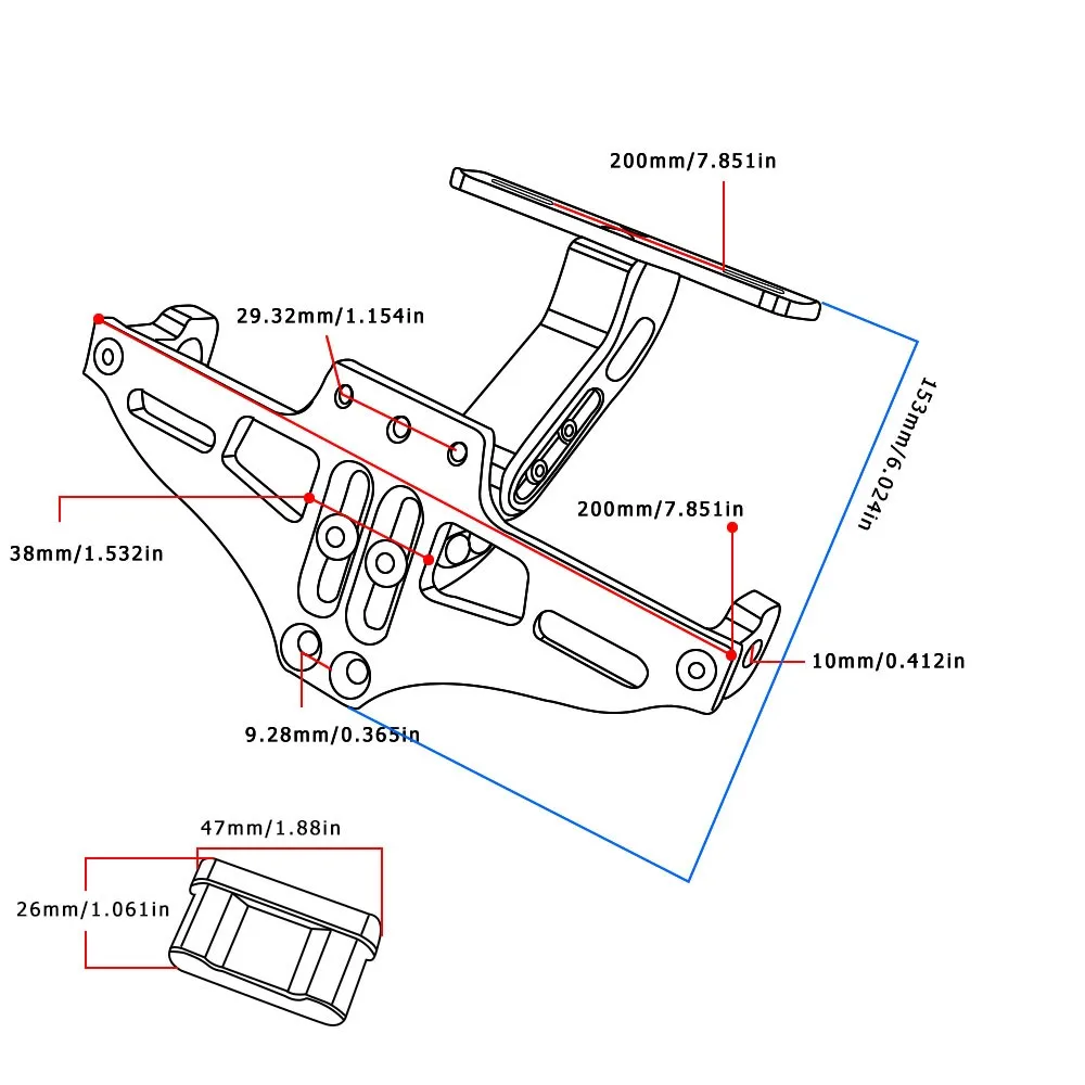 2023 для HONDA CBR 125 250 300 500 600 650 900 929 954 1000 1100 F R RR X SP ADV150 задний кронштейн номерного знака