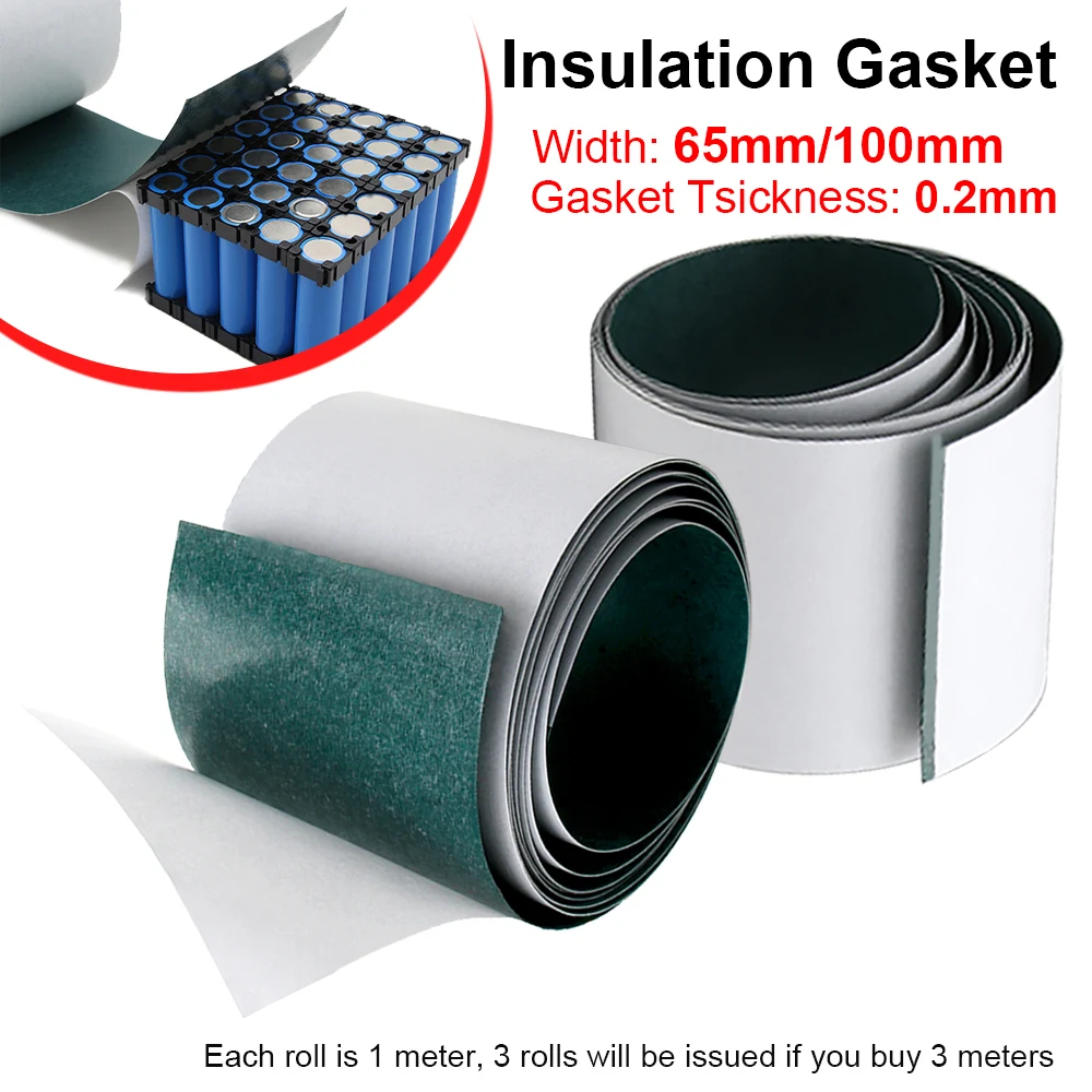 

1/3/5M 18650 Battery Insulation Gasket Barley Paper Li-ion Pack Cell Insulating Glue Fish Tape Warp Electrode Insulated Pads