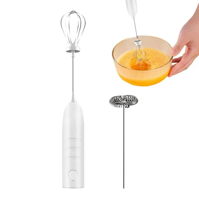 

Hand Held Mixer Handheld Electric Mixer Battery Operated 3 Speeds Adjustable Double Whisk Rechargeable Egg Beater Kitchen