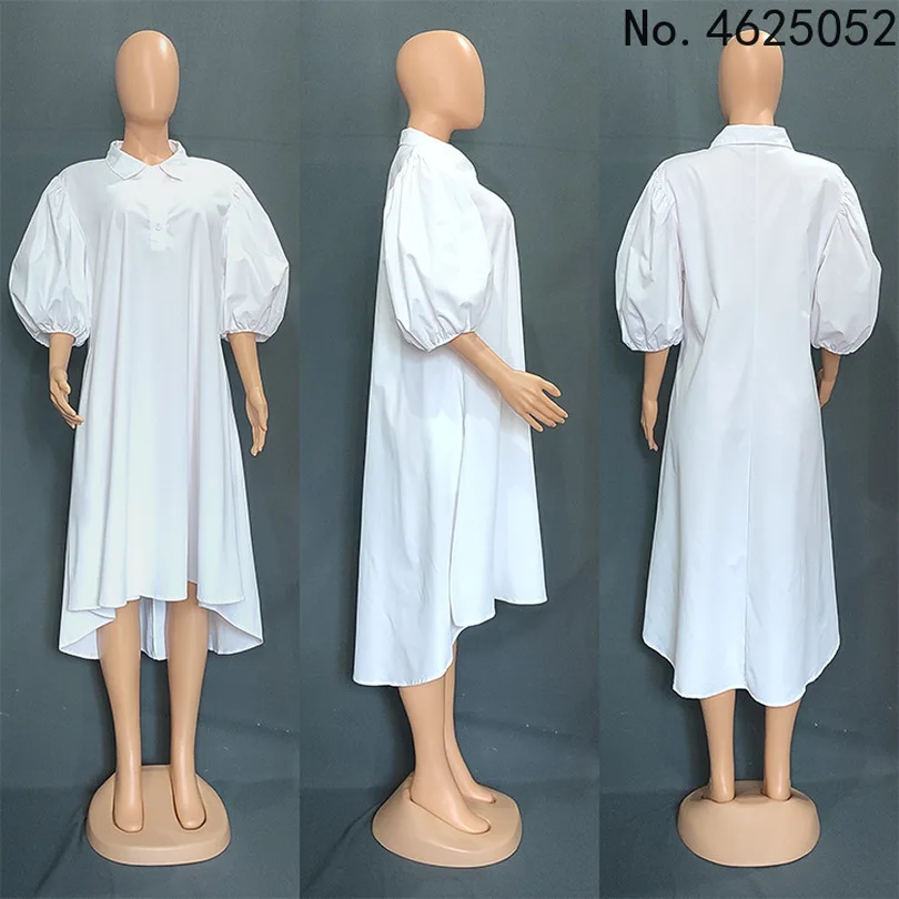 

African Dresses for Women 2022 Summer Fashion Style African Women Long Sleeve Shirt Dress African Clothes