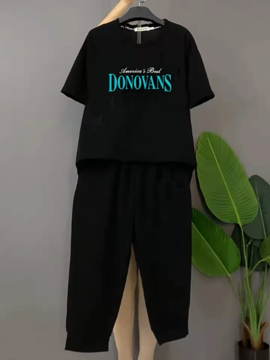 Летняя одежда больших размеров новинка 2024 большие размеры 50 00 кг женская для