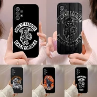 sons of anarchy phone case for samsung galaxy s20 s22 s21 s9 s30 s10 s8 s7 s6 pro plus edge ultra fe shockproof shell