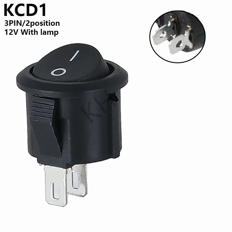 

Круглые кулисные переключатели KCD1-105 5 шт.