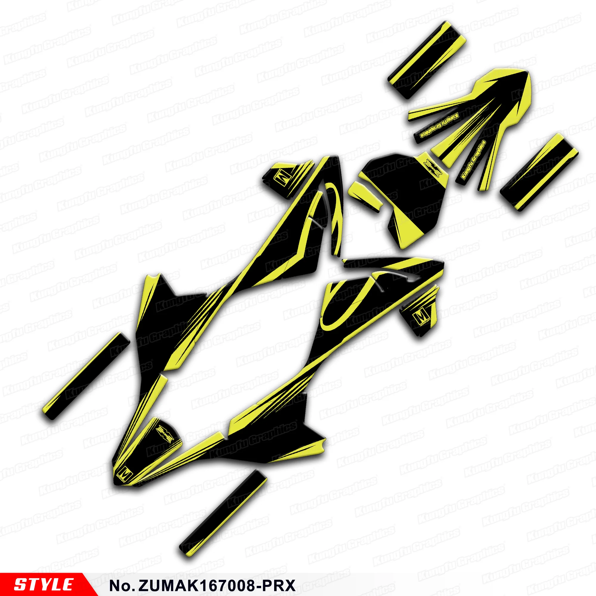 Наклейка JY RACING Racing Graphics для ZUUMAV K1 50 60 70 детский мини-байк рестайлинг ZUMAK 167008 -PRX