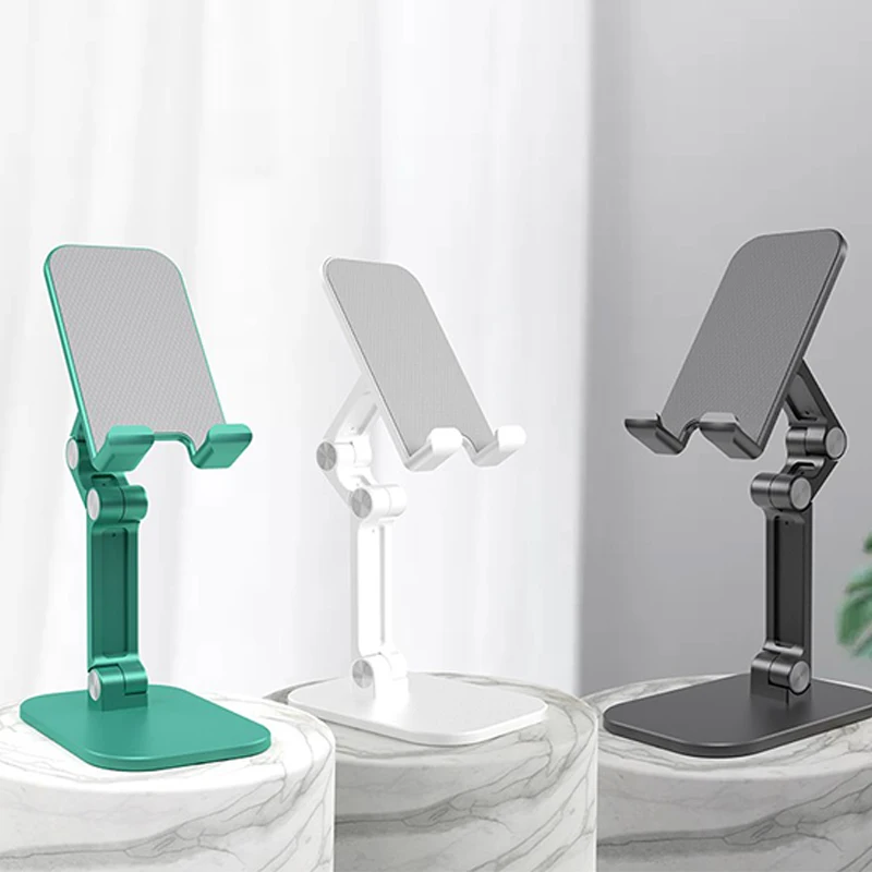 RYRA Folding Mobile Phone Stand Adjustable Telescopic Desktop Bracket Suitable for 4-7.9 inch mobile phones/4-12.9 inch tablets