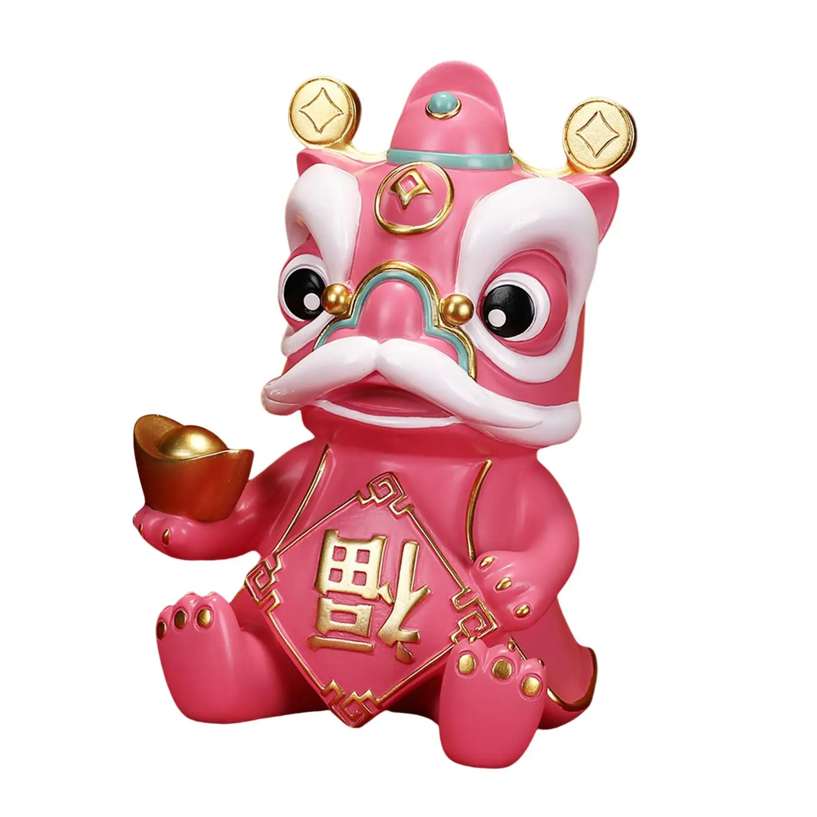 

Китайская фигурка льва из смолы Копилка украшение детский подарок Миниатюрный