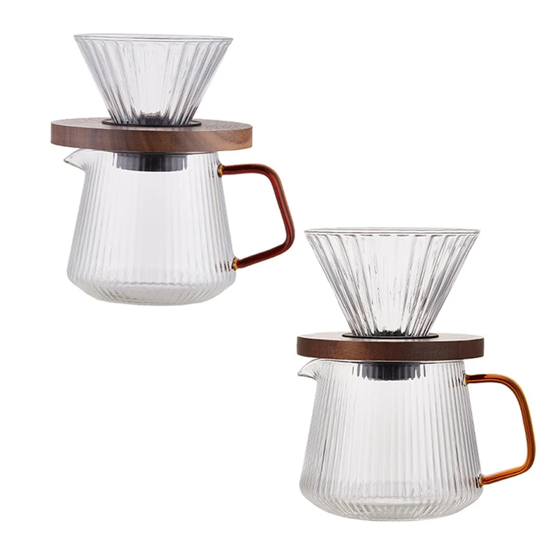 

Pour Over Coffee Dripper Coffee Pot Coffee Server Coffee Maker Brewing Cup V02 Glass Coffee Funnel Drip Coffee Set A