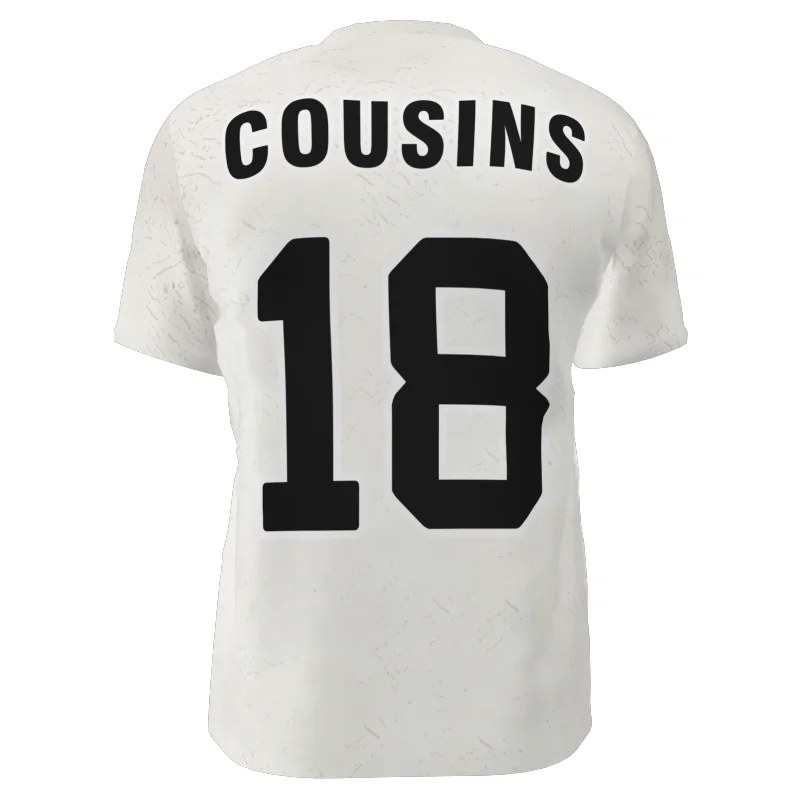 Kirk Cousins Custom Made Label T Shirt Name Number Fashion Portrait Game Team T-shirt 18 Football Jersey Doodle 3d Style Clothes