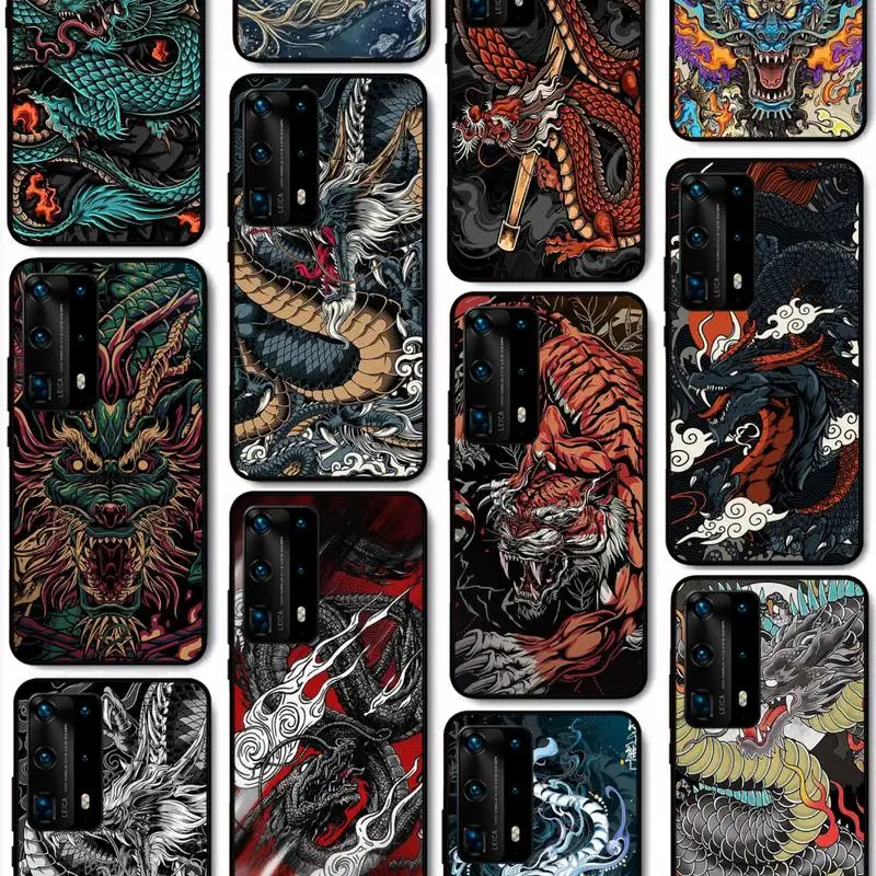 

tiger chinese dragon Phone Case for Huawei P50 P40 E P30 P20 Pro P10 Lite P Smart Y6 Nova3E Honor10 Cover
