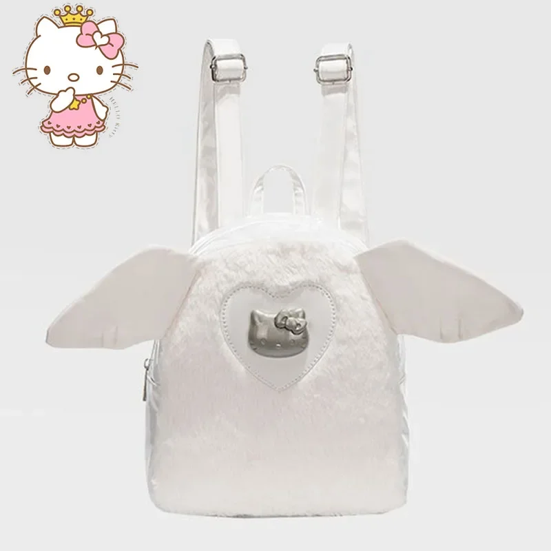 

Sanrio мультипликационная милая плюшевая Регулируемая сумка через плечо Hello Kitty универсальная школьная сумка KT Cat креативная Подарочная игрушка для девочек на день рождения