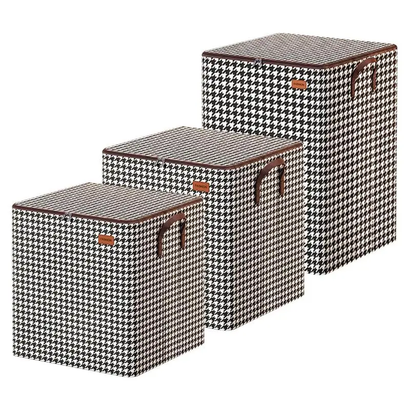 

Quilt Storage Bag Wardrobe Organizer House-Moving Bedding Box Foldable Non-Woven Luggage Moving Bag Closet Clothes Organizer