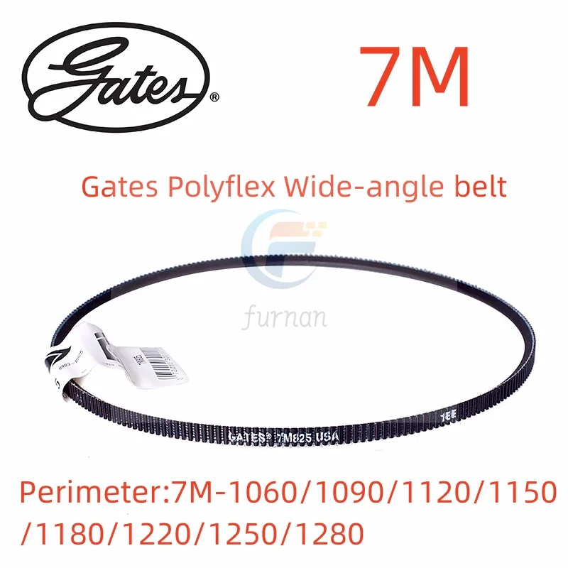 Широкоугольный ремень 7M1060 7M1090 7M1120 7M1150 7M1180 7M1220 7M1250 7M1280 треугольный ремень передачи Gates Polyflex