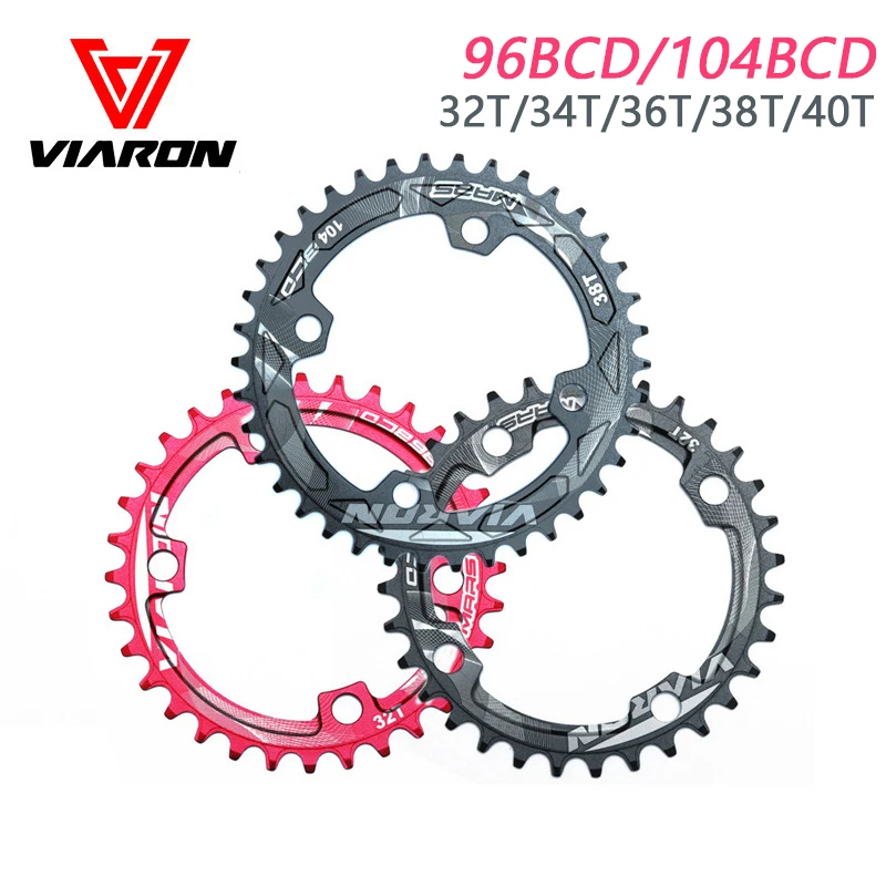 

Bicycle Crank 96BCD 104BCD Mountain Bike Chainring MTB Round Narrow Wide Chainring 32T 34T 36T 38T 40T Crankset Bicycle Parts