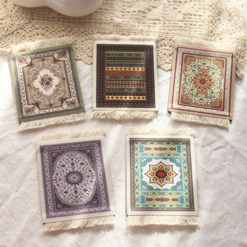 

INS Turkish tassel coaster Persian vintage heat insulation ethnic placemat photo background props home soft decoration