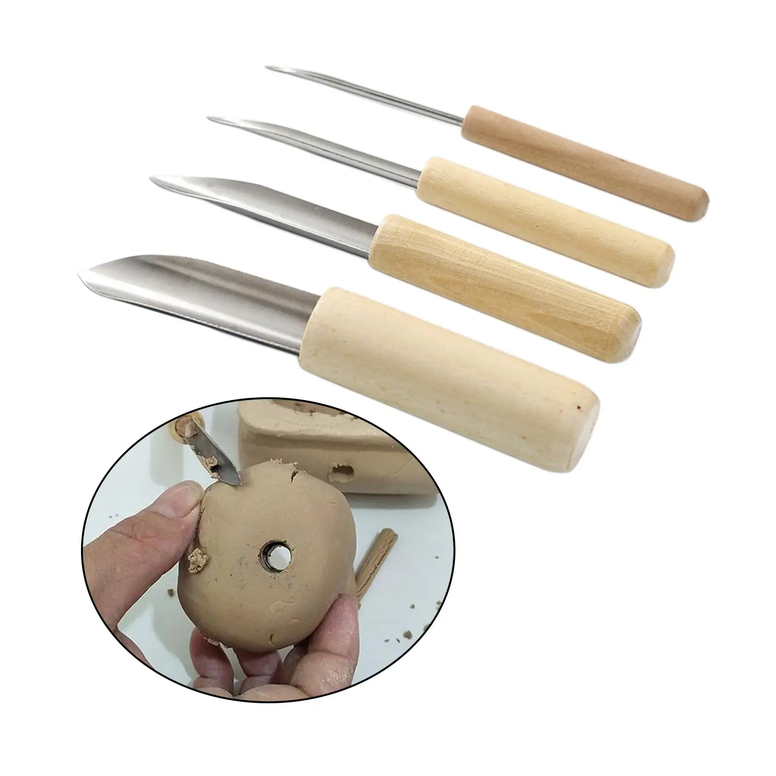 

4Pcs Pro Stainless Steel Circular Clay Hole Shaping Punch Pottery Paper