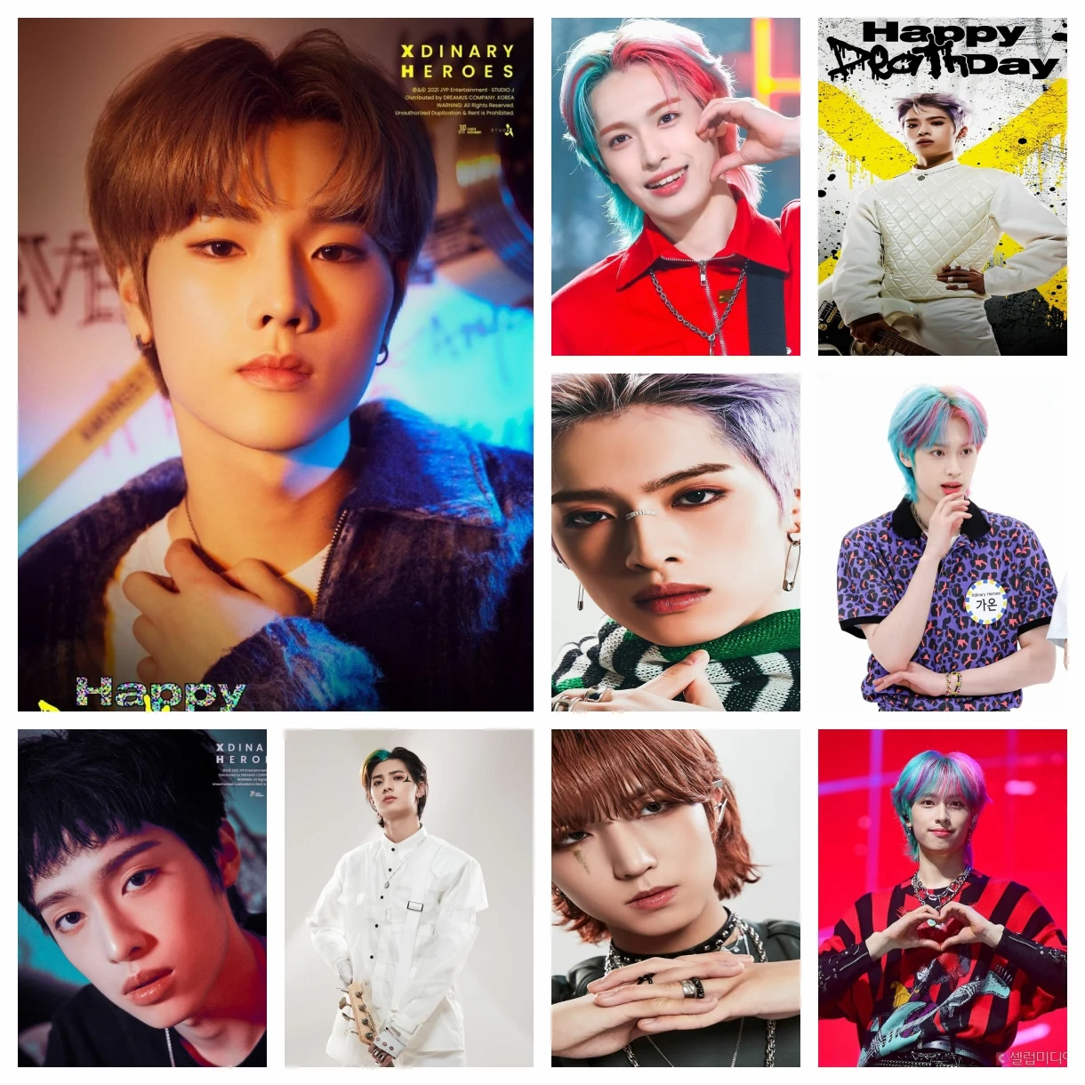 DIY Jyp 5D Diamond Painting KPOP Xdinary Heroes Boy Ot6 Cross Stitch Kit Full Diamond Mosaic Embroidery Pictures Home Decoration