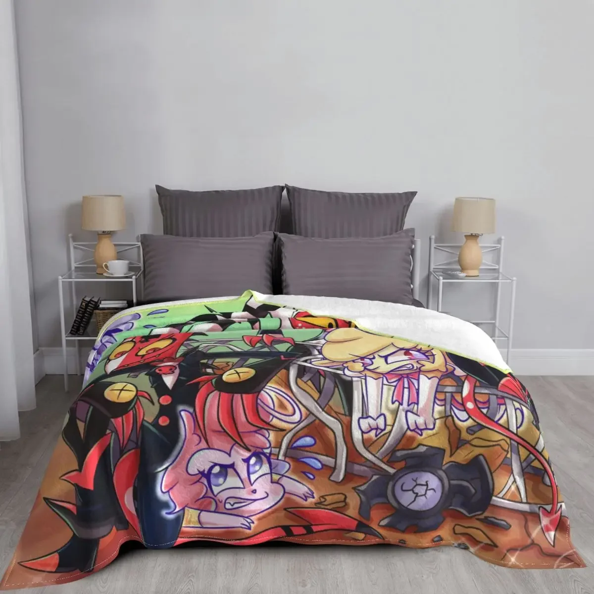 Переносное одеяло Helluva Boss Blitzo