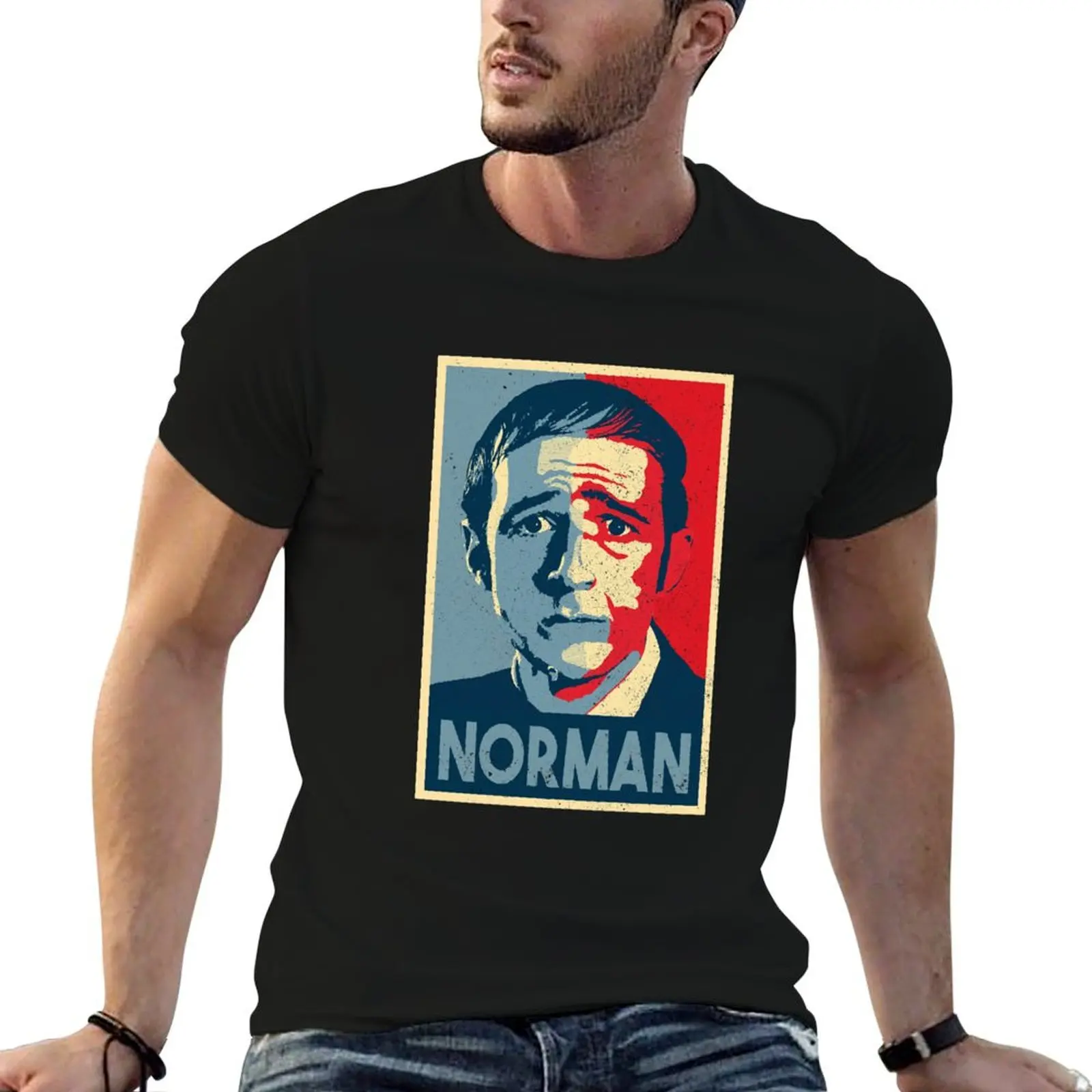 Фото Футболка Norman Gunston Hope (с эффектом потертости), хлопковая футболка, мужская забавная футболка, футболка с темным юмором №1