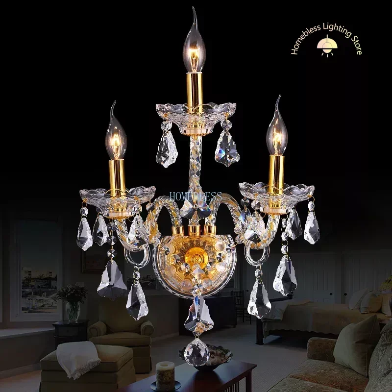 Домашние прозрачные хрустальные золотые люстры мульти 4/6/8/10/15/18 ramiona