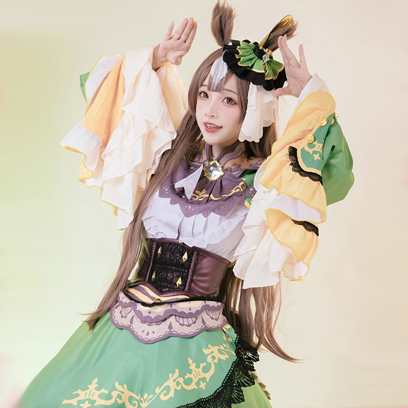 

Anime Pretty Derby Satono Diamond Cosplay Costume Pretty Women Dress Cosplays Suits Halloween Party Girls Ancient Outfit