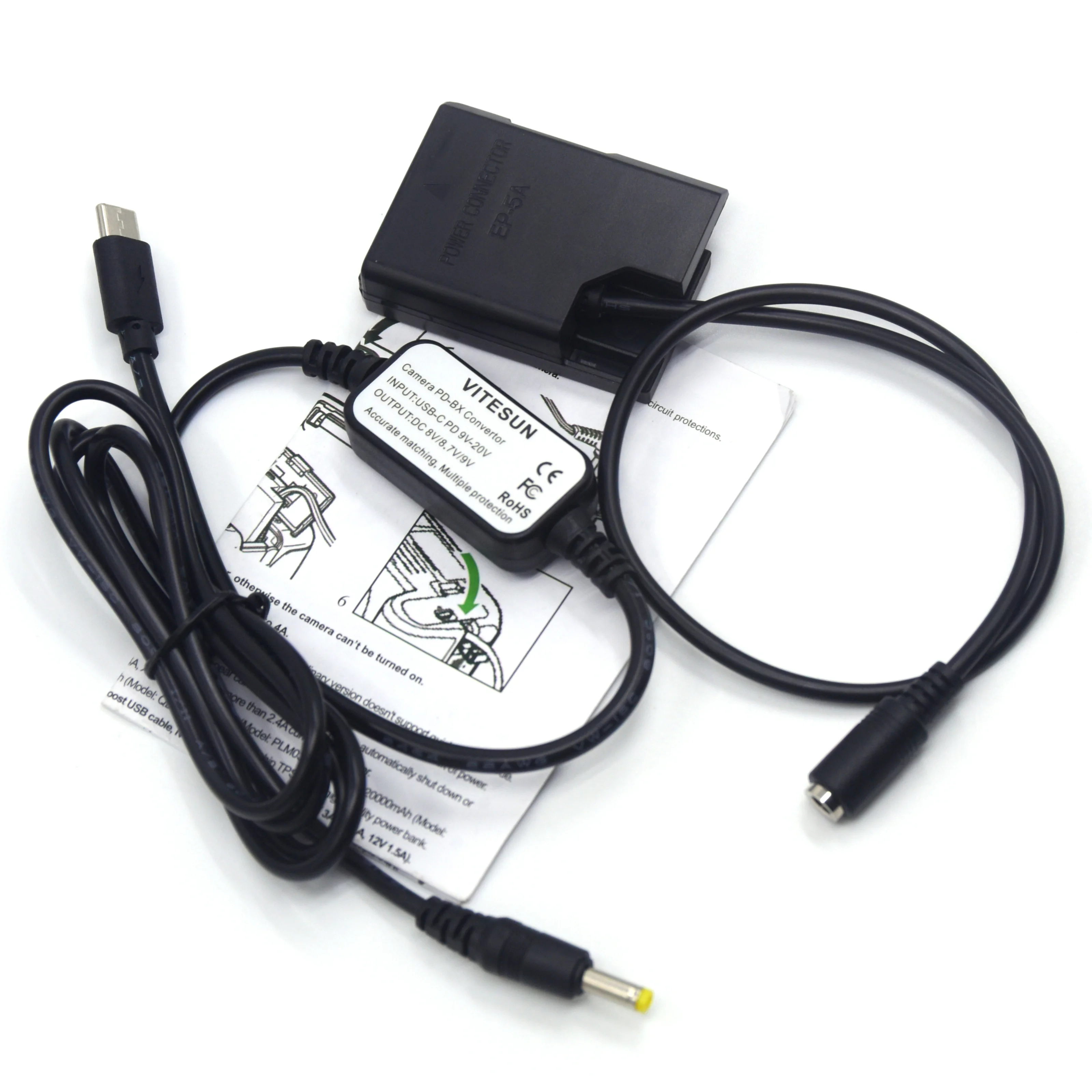 

MH-24 Кабель-адаптер USB-C PD EH5A+EP-5A Переходник постоянного тока EN-EL14 ENEL14 Батарея-пустышка для Nikon P7800 D5500 D5600 D3300 D3400 D5100