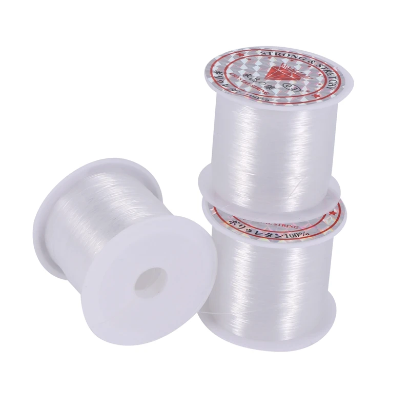 

3 Pcs 0.3Mm Fishing Line Nylon Fish Fishing Line Spool Beading String Jewelry Beading Thread For DIY Crafting