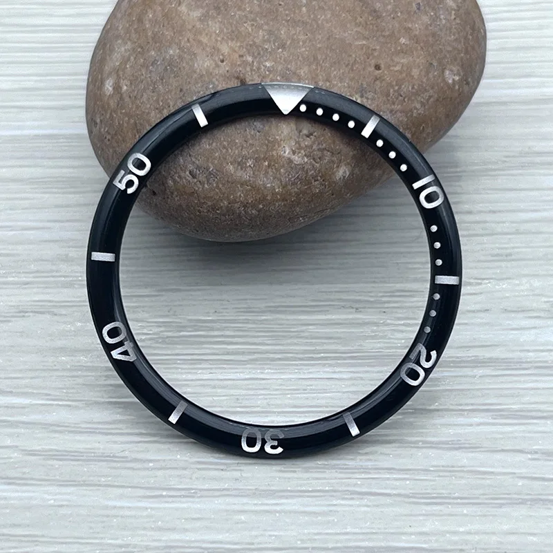 New Mod 38mm*31.6mm Resin Metal Watch Bezel Insert Fits Seiko SKX007 SKX009 SRPD Watch Cases NH36 NH35 Movement Men's Watch Part