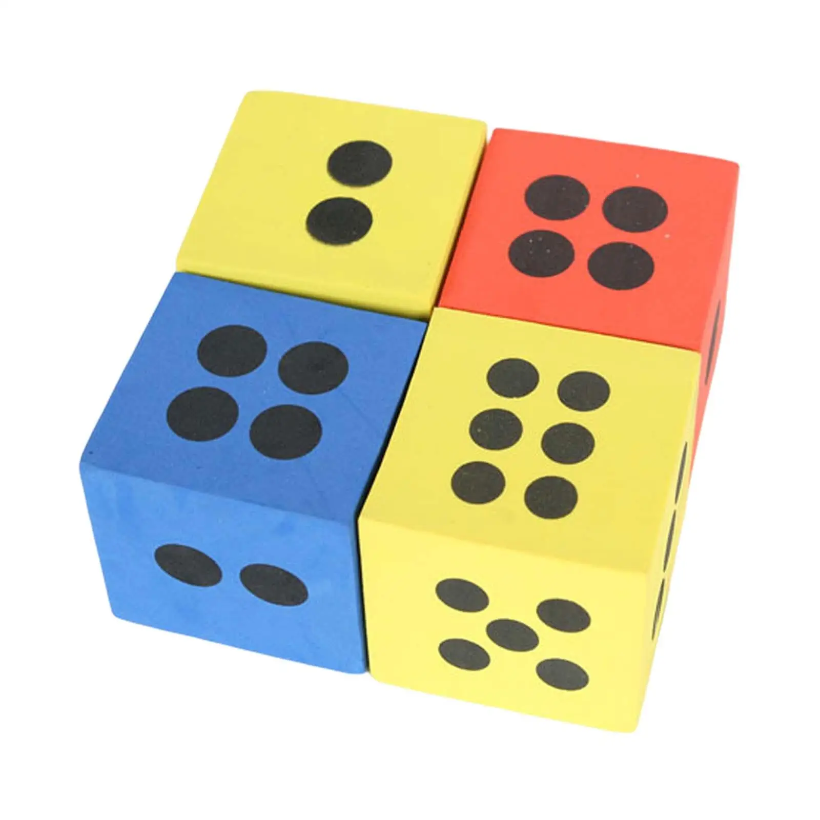 

4Pcs Foam Dice Large Dice Fun Early Math Skills Colorful Dice foam Dice Set for Party Supplies Math Games building Toys