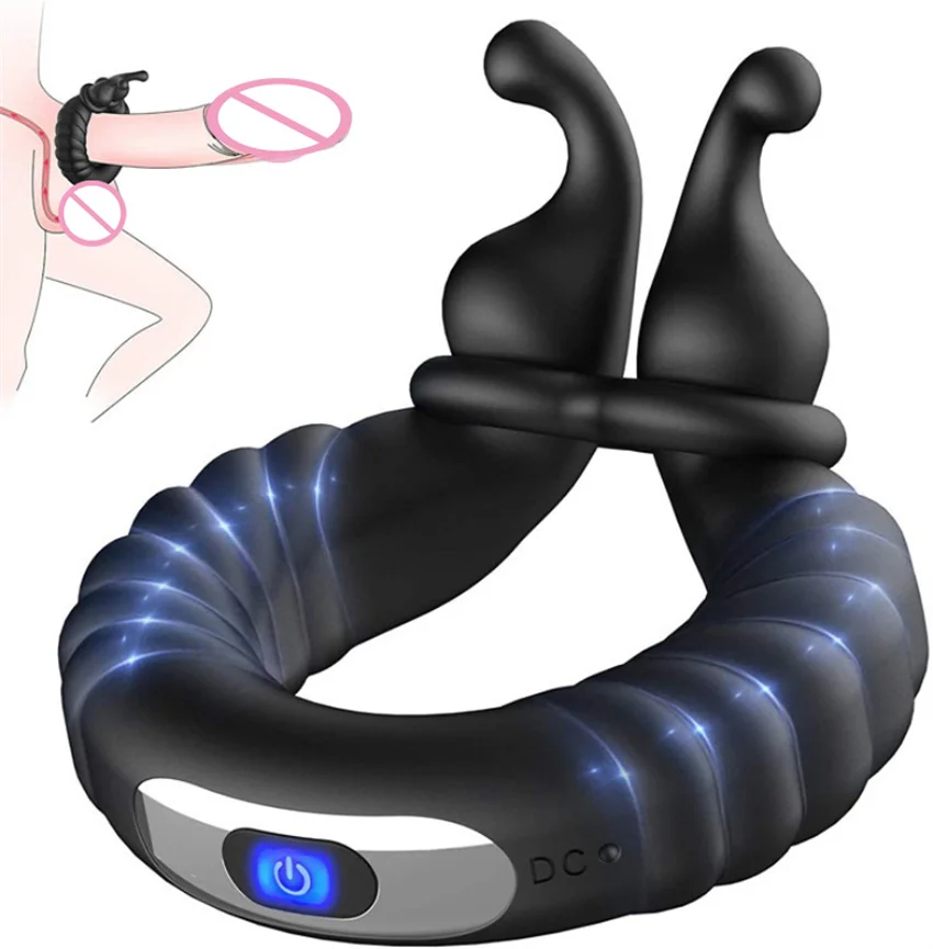 

Vibrating Cock Ring Penis Massager Silicone Stretchy Penis Rings Vibrator For Male Stronger Erection Adult Sex Toys For Couples