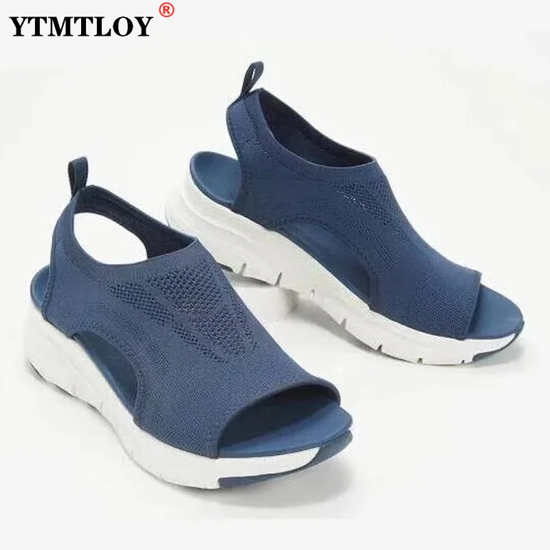 

Women Summer Mesh Casual Sandals Ladies Wedges Outdoor Shallow Platform Shoes Female Slip-On Light Comfort Shoes Plus Size