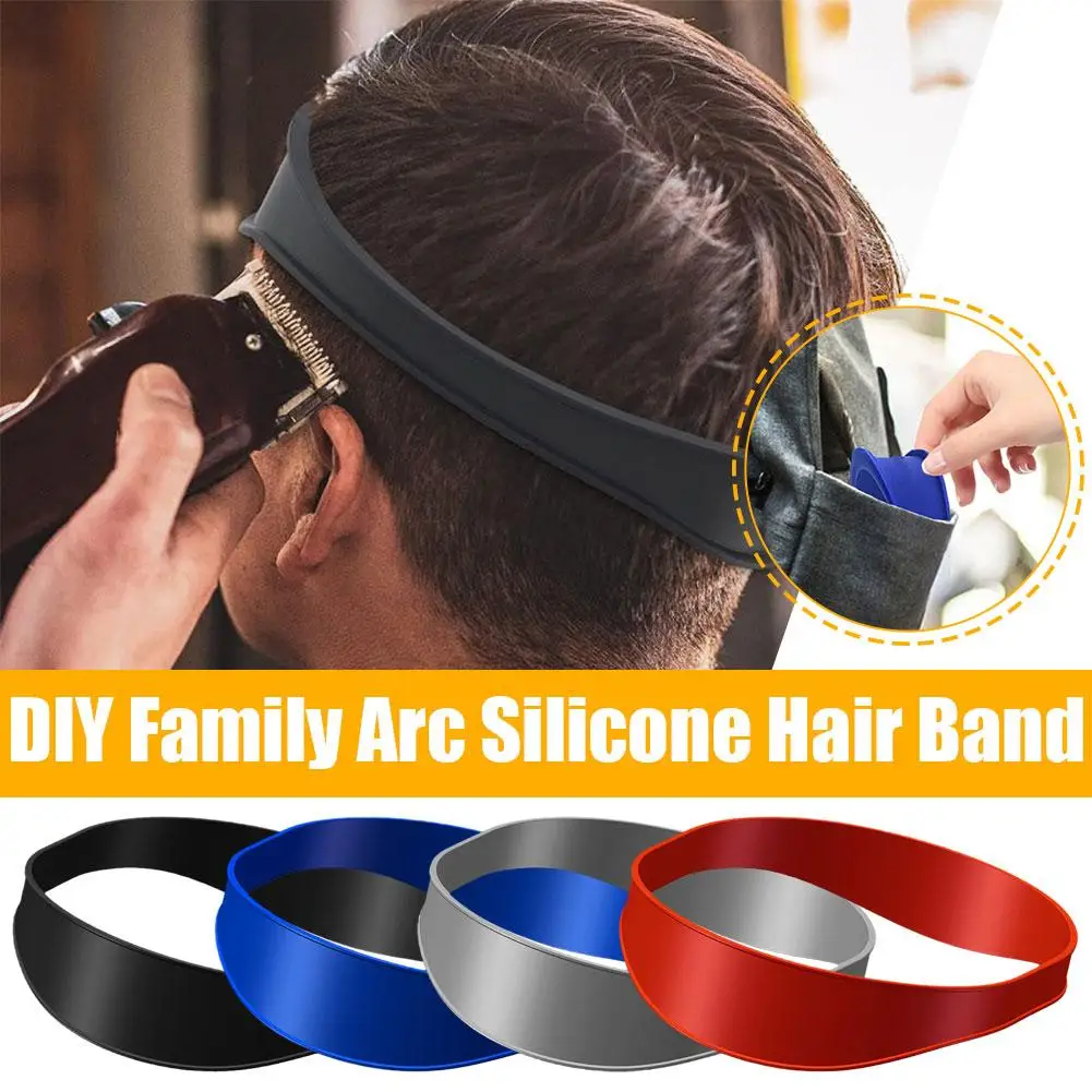 

Силиконовая повязка на шею для стрижки волос «сделай сам», домашняя отделка, направляющая для шеи, повязка на голову, стайлер для волос, парикмахерский инструмент для укладки S4C2