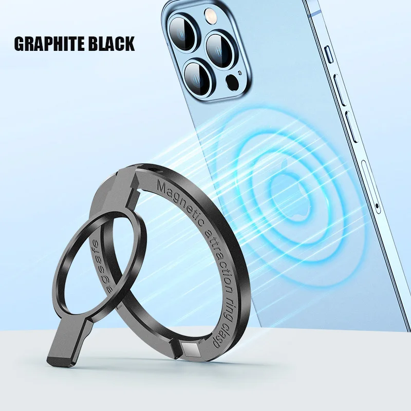 

Magnetic Cell Phone Ring Holder for 12 13 14 Pro Max Removable Mobile Phone Grip Kickstand Compatible with Magsafe Phone Case