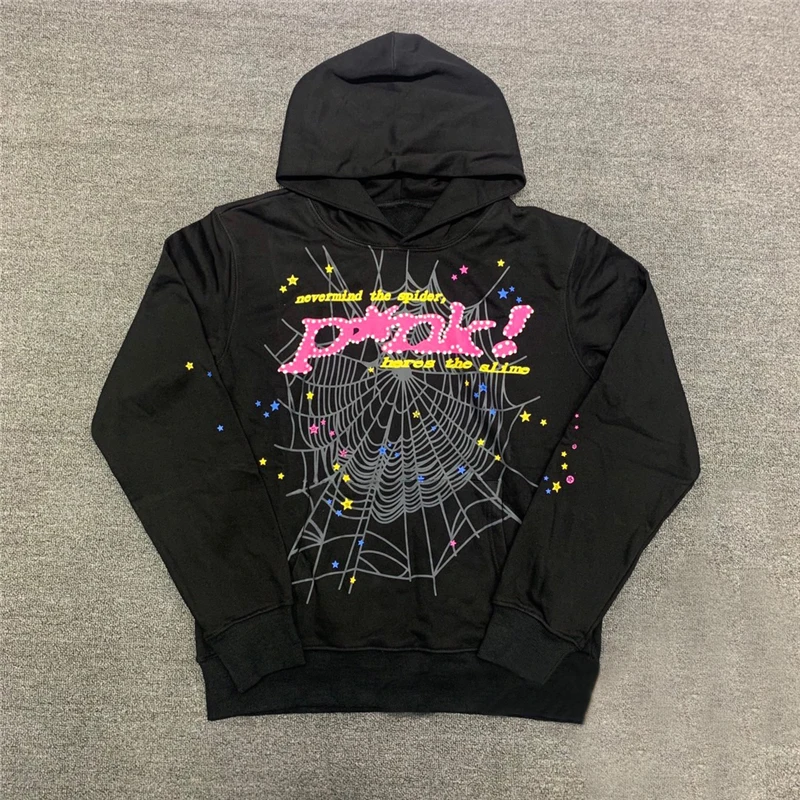 

Spider Web Print Hoodies Men Women Hip Hop Casual Long Sleeve Loose Sweatshirts Pants 2022 Autumn Winter Gothic Punk Pullovers