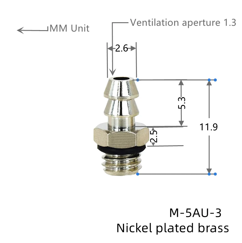 10 шт., пневматический шланг с внешним диаметром 2 мм, 3 мм, 4 мм, 6 мм