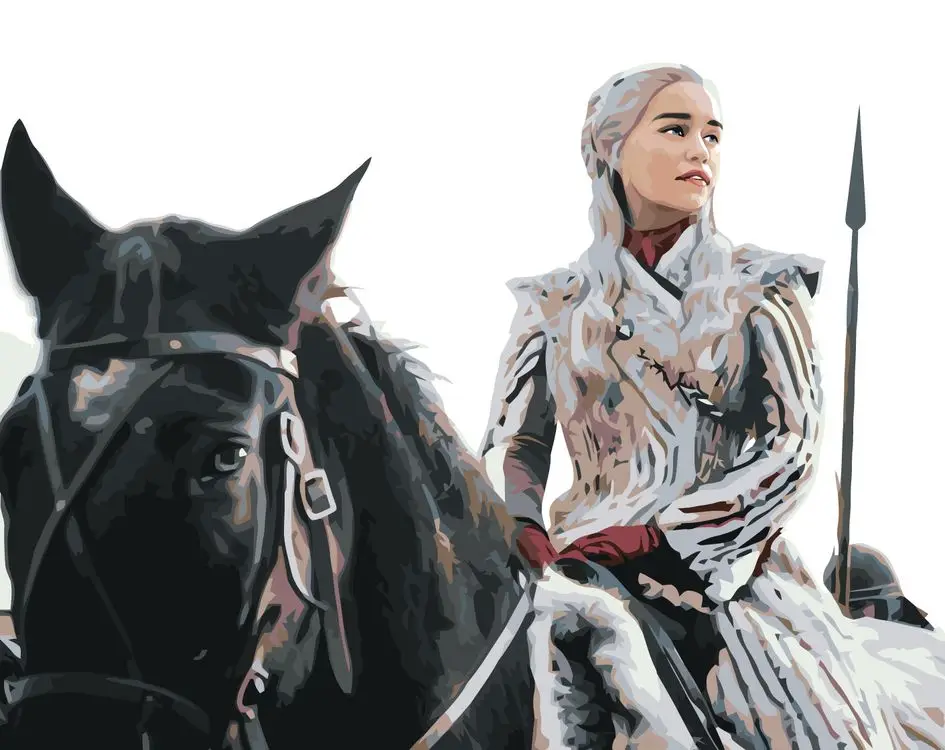 Картина по номерам &quotИгра престолов: Дейнерис Таргариен - Мать драконов 2&quot 40x50