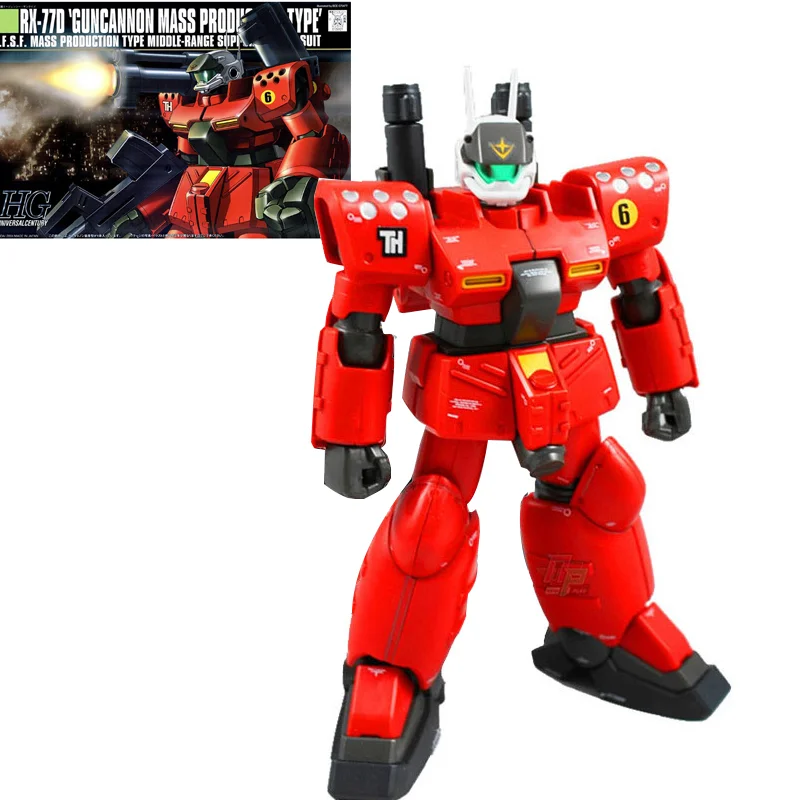

Bandai Genuine Assembled Model HGUC 1/144 RX-77D Guncannon Gundam Gunpla Action Anime Figure Mobile Suit Gift NEW For Children