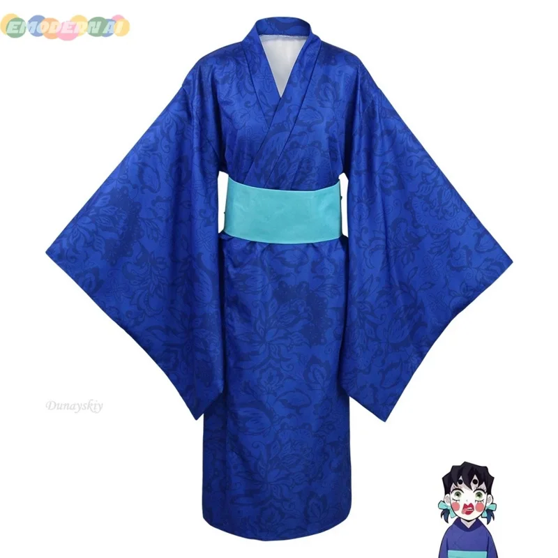 Agatsuma Zenitsu женский костюм Kamado Tanjirou Hashibira Inosuke Dress Kimetsu No Yaiba сезон 2