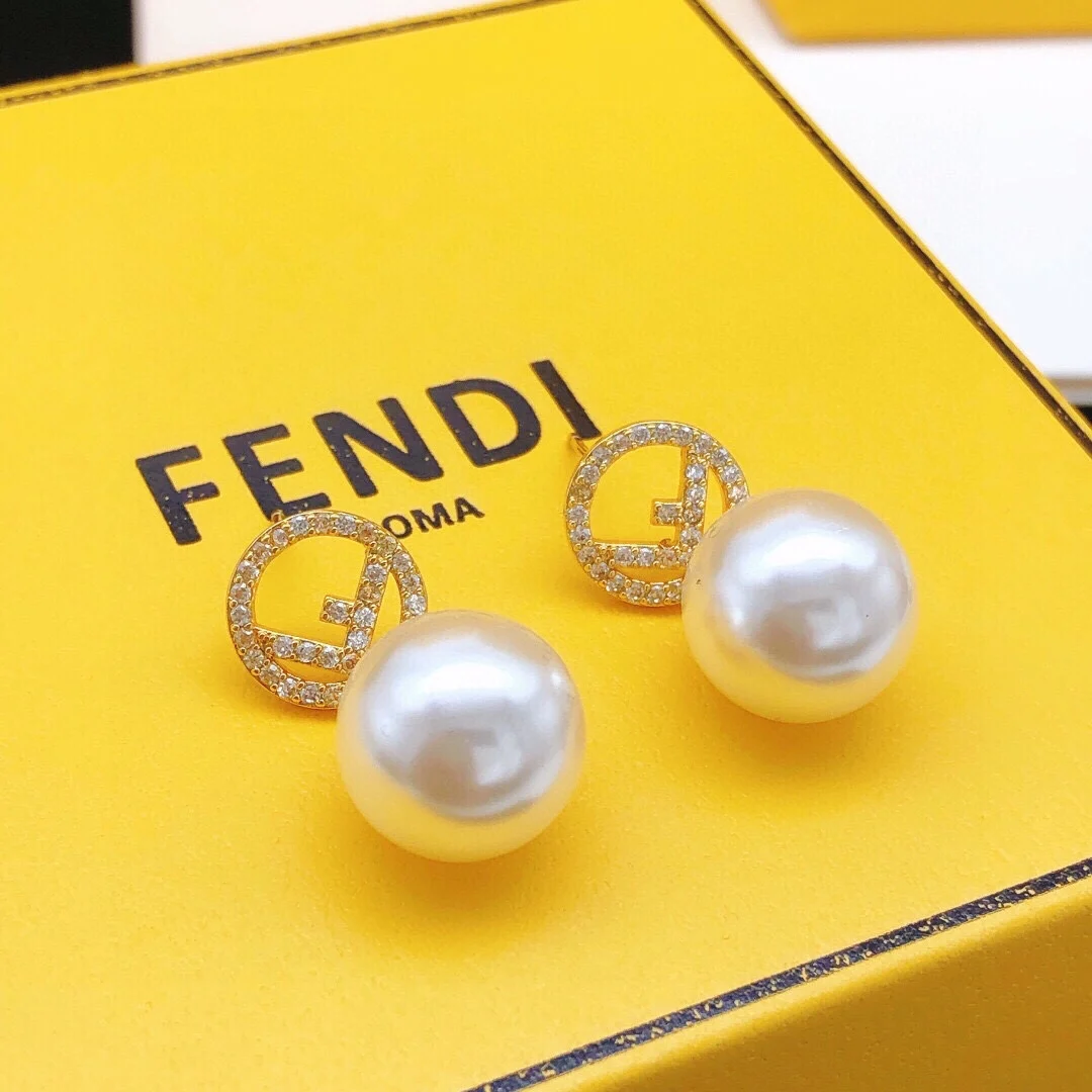 серьги Fendi Модные массивные серьга с для женщин женская свадебная Повседневная