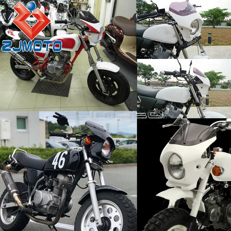 Мотоциклетная белая маска для фары передняя обтекатель Honda Monkey APE50 100 CB50 DAX GSX125E AR50