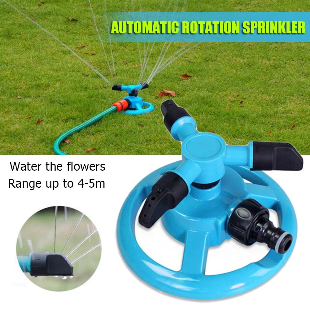 

Rotating Sprinklers 360 Degree Auto Watering Grass 3 Nozzle Garden Lawn Device Household Garden Planting Elements