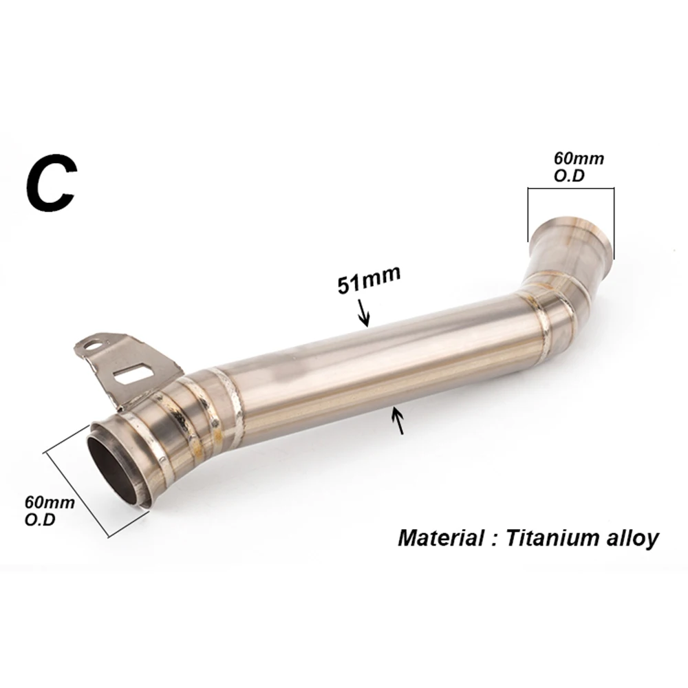 

Выхлопная труба для мотоцикла 690 Duke 2012-2018 модифицированный катализатор из титанового сплава Удаленная средняя Соединительная труба Husqvarna 701...