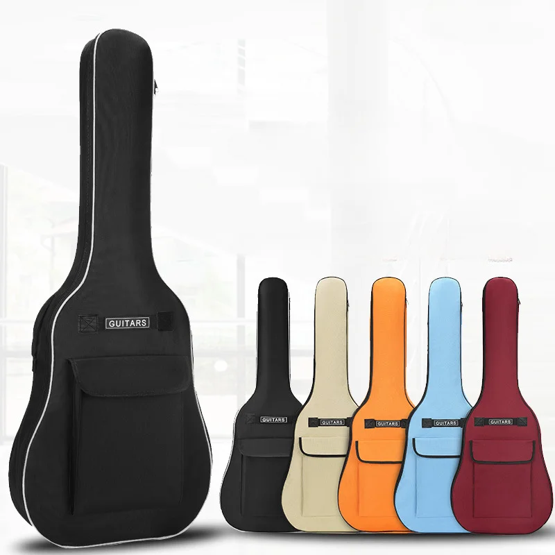 

40/41 Inch Waterproof Oxford Fabric Guitar Case Gig Bag Double Straps Padded Cotton Soft 600D Electric Bass Guitarra Backpacks