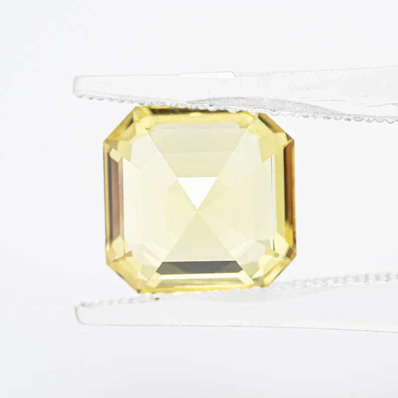 Выращенный в лаборатории сапфир Asscher Cut желтого цвета VVS1 Подвески DIY для изготовления ювелирных изделий Материалы на выбор Сертификат AGL (art.: 3920cb3eefed6) - 3920cb3eefed6