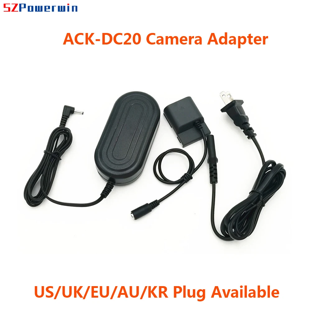

Адаптер для камеры Powerwin ACK-DC20 ACK DC20 PS700 DR-700, аккумуляторная батарея для Canon S80 S70 S60 S50 G9 G7 400D 350D XTi XT