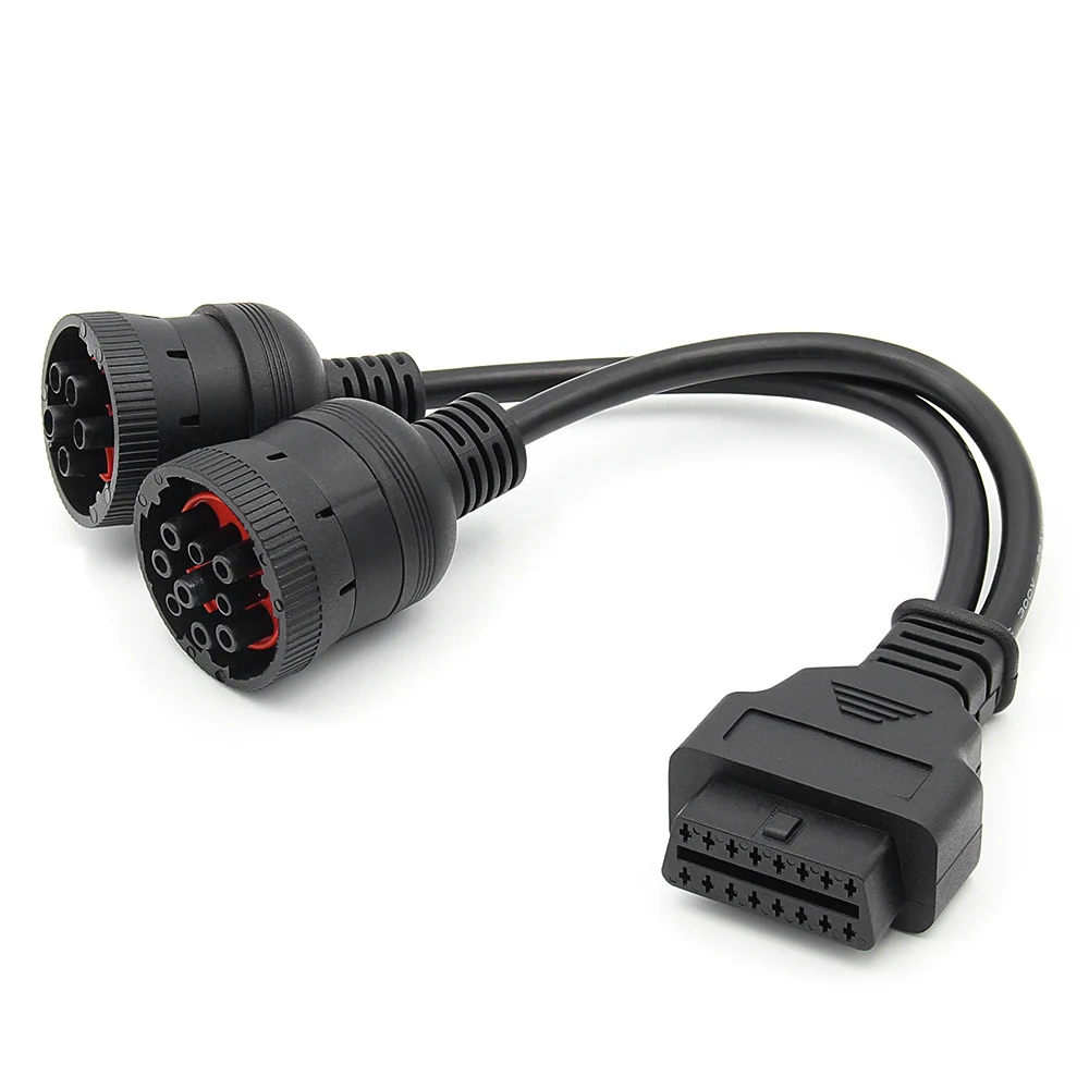 Диагностический кабель для тяжелых грузовиков 6 + 9pin (J1708 J1939) OBD-адаптер Cummins Y OBD2