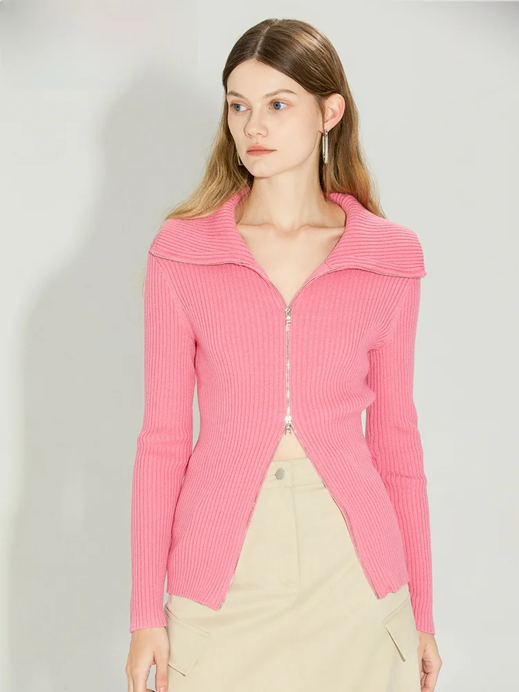 Lavinia вязаный кардиган с лацканами женский свитер на весну и осень новый флисовый