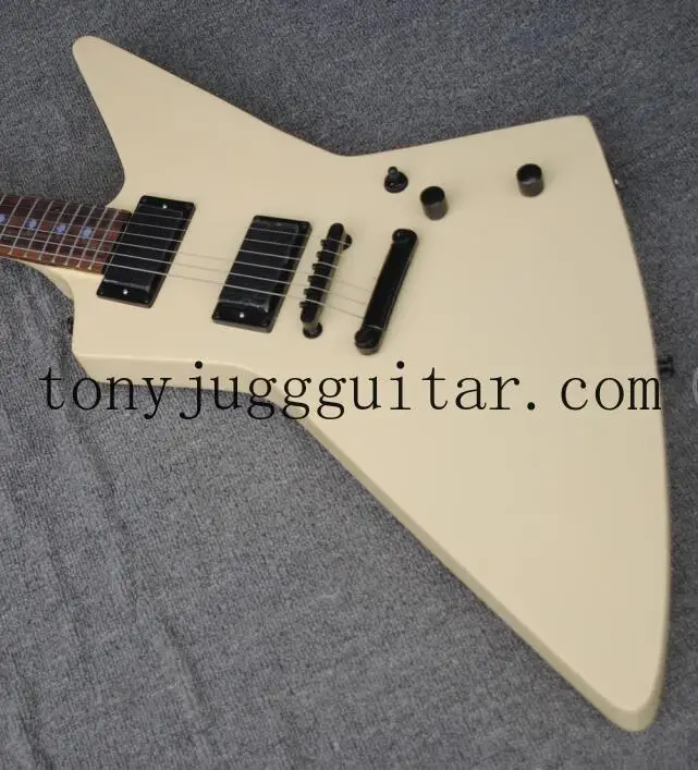 

Фирменные кремовые гитарные электрогитары James Hetfield White Explorer, подставка для отпечатков пальцев подъемника подъемники EMG, черная фурнитура