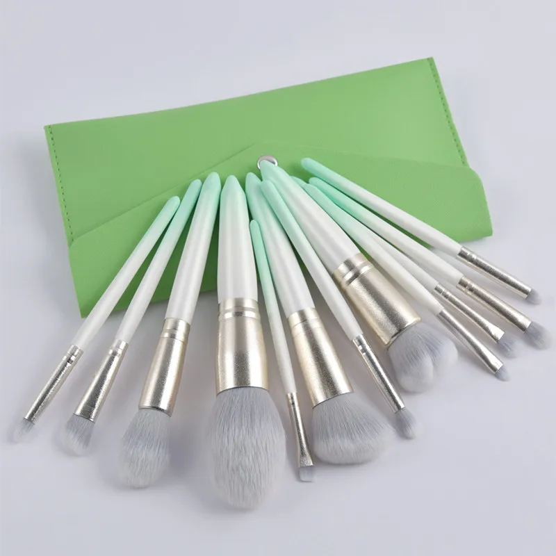 

12Pcs Makeup Brushes Set With Bag Cosmetic Powder Eye Shadow Foundation Blush Blending Beauty Makeup Brush Tool Maquiagem